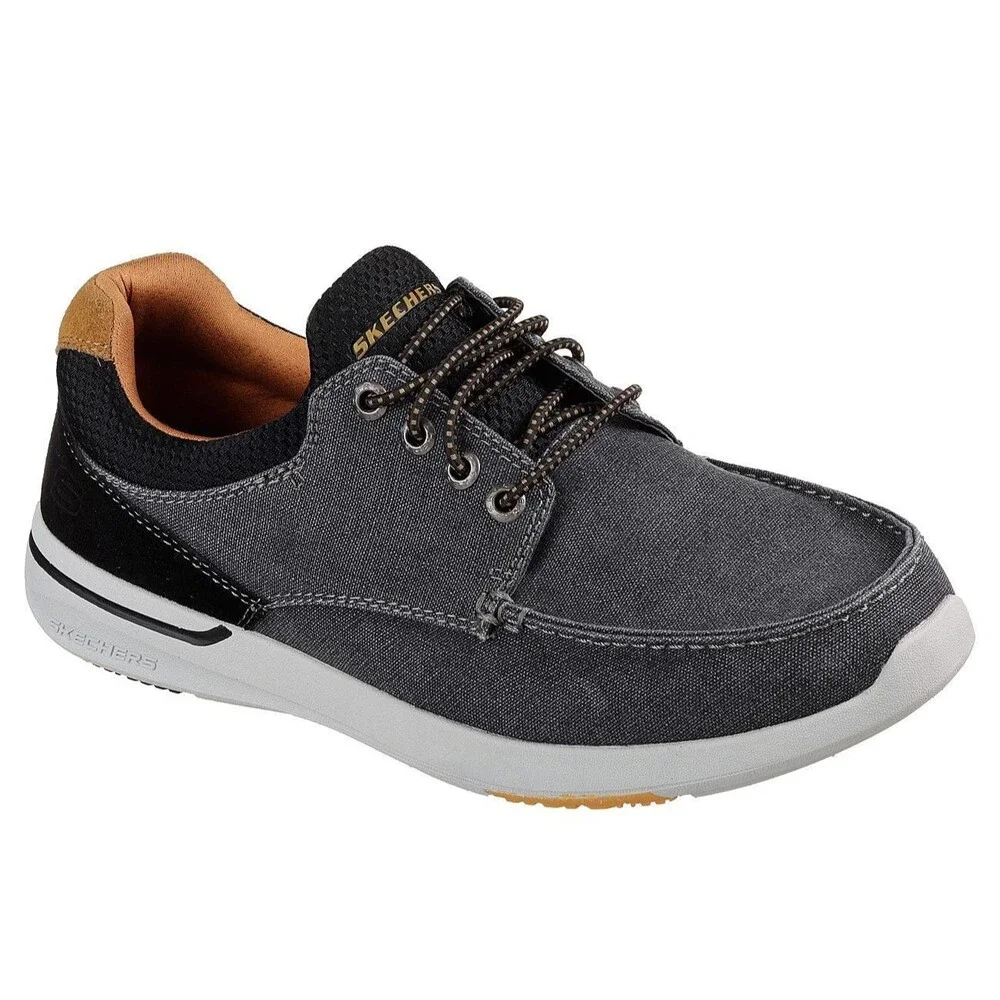 Skechers Men’s Relaxed Fit Elent Mosen Boat Shoe Black Size 12 E